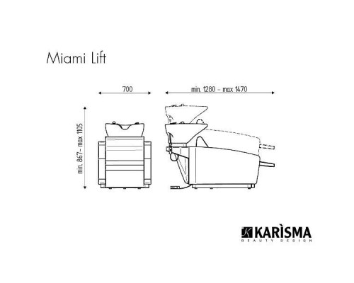 Мойка парикмахерская MIAMI LIFT JET MASSAGE